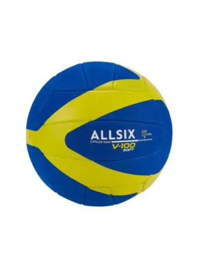 Allsix V100 Soft Sarı Lacivert Voleybol Topu 200 220gr Yeni Seri