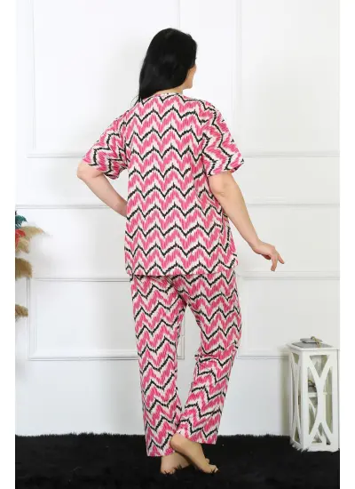 Kadın 5XL-6XL-7XL-8XL Büyük Beden Kısa Kol Pijama Takım 75009