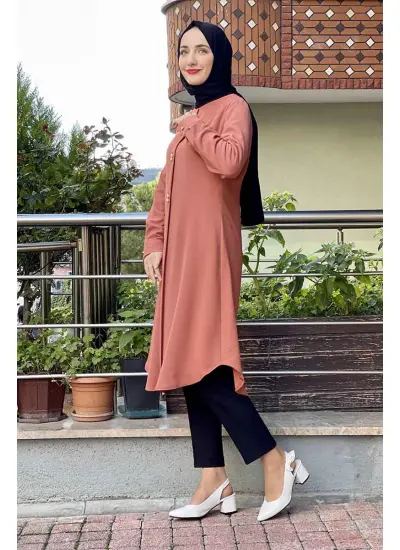 Moda Çizgi Desenli Tunik