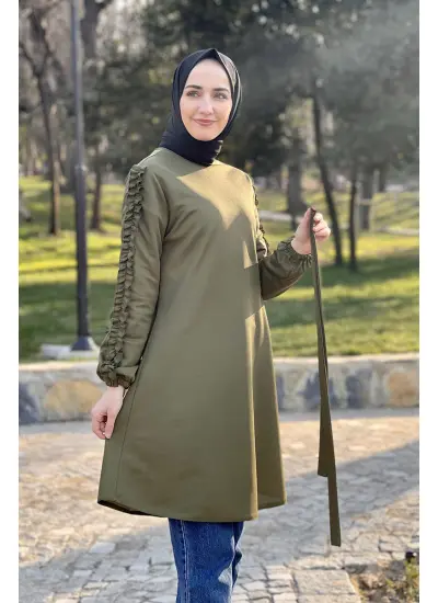 Moda Çizgi Desenli Tunik