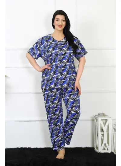 Kadın 5XL-6XL-7XL-8XL Büyük Beden Kısa Kol Pijama Takım 75010