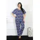 Kadın 5XL-6XL-7XL-8XL Büyük Beden Kısa Kol Pijama Takım 75010