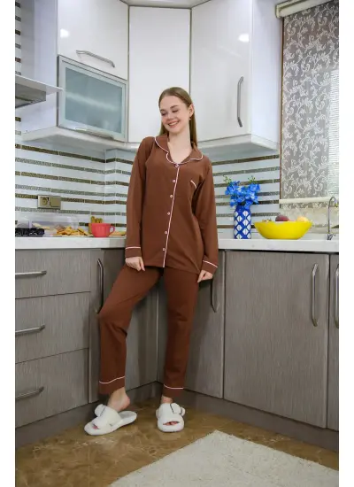 Kadın Penye Uzun Kol Pijama Takım 2773