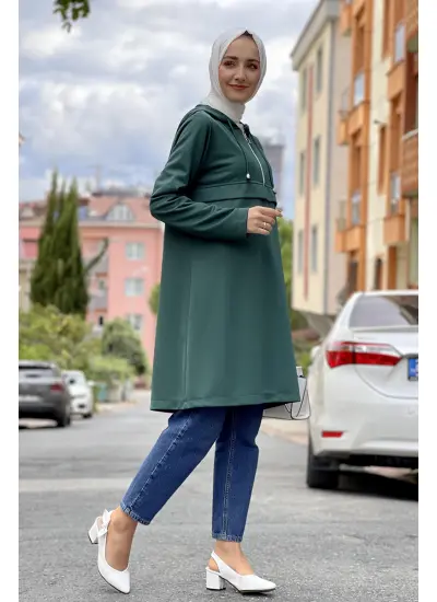 Moda Çizgi Desenli Tunik