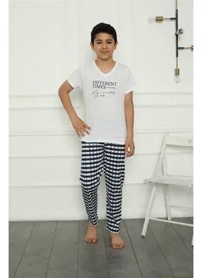 Moda Çizgi Erkek Çocuk Penye Pijama Takım 20390