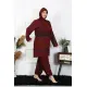 Büyük Beden Tesettür Mayo 7XL-8XL-9XL-10XL Bordo 55010