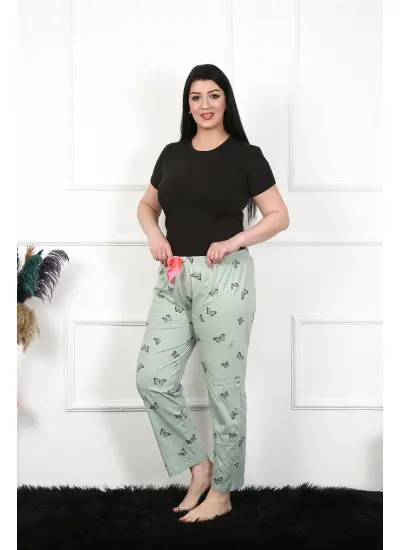 Kadın Pamuklu Büyük Beden Alt Pijama 27477