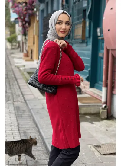 Moda Çizgi Triko Tunik