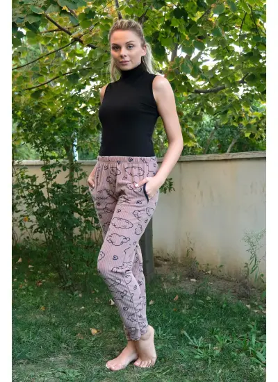 Kadın Welsoft Polar Tek Alt Pijama 210058