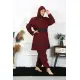 Büyük Beden Tesettür Mayo 7XL-8XL-9XL-10XL Bordo 55010