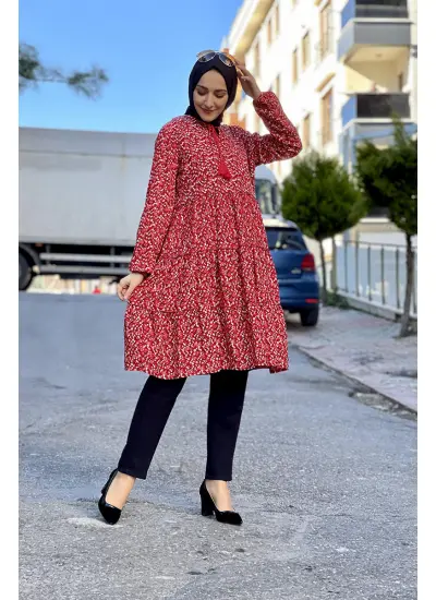 Moda Çizgi Desenli Tunik