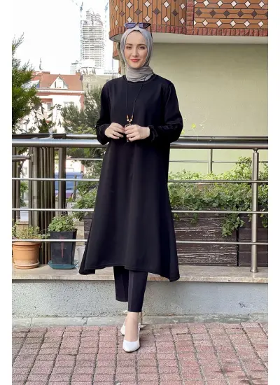 Moda Çizgi Desenli Tunik