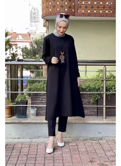 Moda Çizgi Desenli Tunik