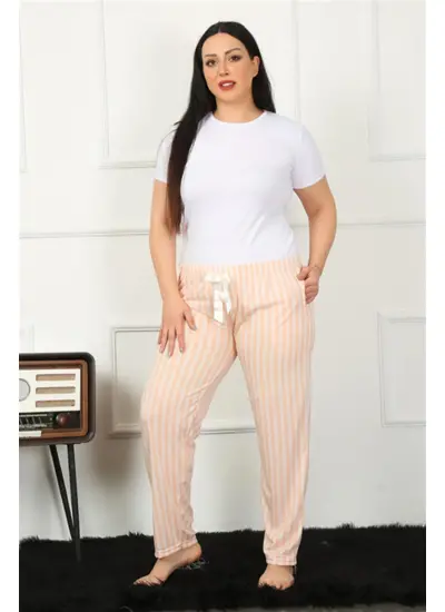 Kadın Pamuklu Büyük Beden Alt Pijama 27453