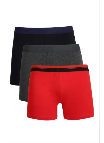 Moda Çizgi Erkek Penye 3'lü Boxer 40097