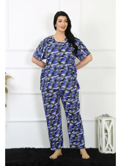 Kadın 5XL-6XL-7XL-8XL Büyük Beden Kısa Kol Pijama Takım 75010