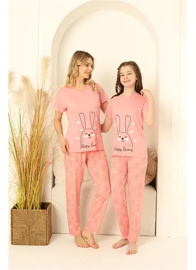 Moda Çizgi Anne Kız Aile Pijama Takım Ayrı Ayrı Satılır 50100