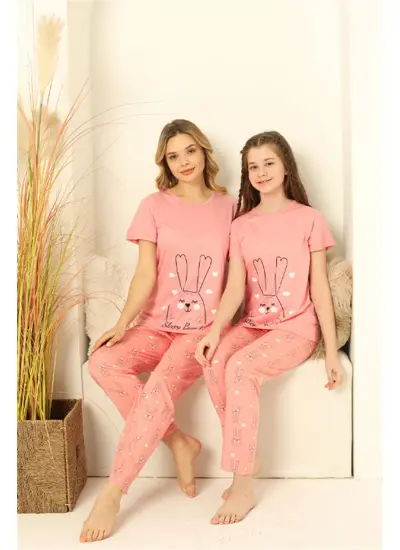 Moda Çizgi Anne Kız Aile Pijama Takım Ayrı Ayrı Satılır 50100