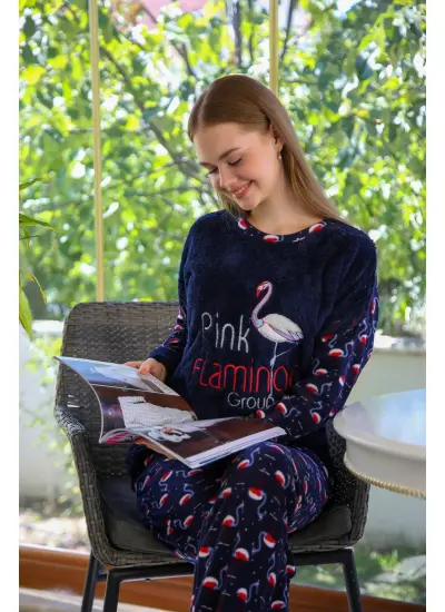 Moda Çizgi Welsoft Polar Kadın Pijama Takımı 8505