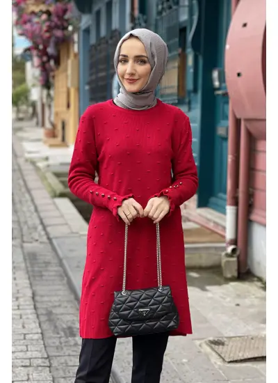 Moda Çizgi Triko Tunik