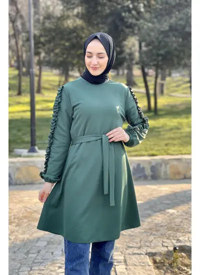 Moda Çizgi Desenli Tunik