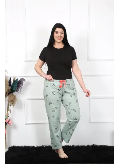 Kadın Pamuklu Büyük Beden Alt Pijama 27477