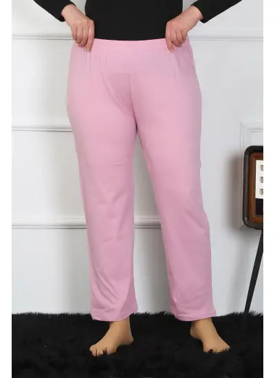 Kadın Büyük Beden Pembe Tek Alt Pijama 27505