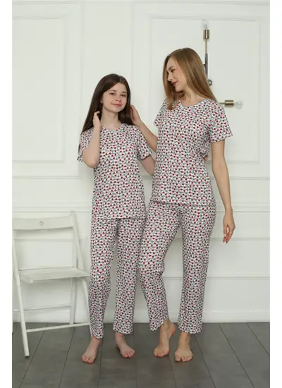 Moda Çizgi Anne Kız Aile Penye Pijama Takım Ayrı Ayrı Satılır. Fiyatları Farklıdır 50119