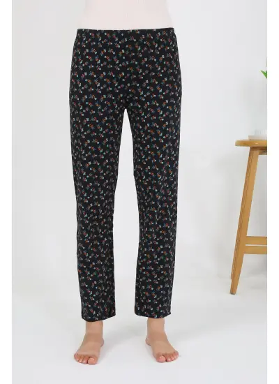 Kadın Penye Desenli Tek Alt Pijama 27528