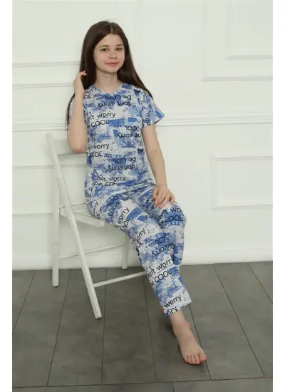 Moda Çizgi Kız Çocuk Penye Pijama Takım 20397