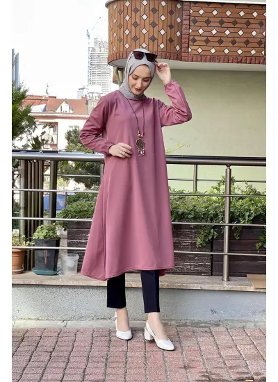 Moda Çizgi Desenli Tunik