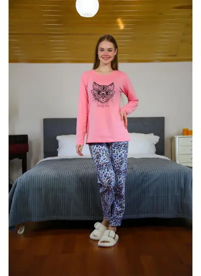 Kadın Penye Uzun Kol Pijama Takım 4102