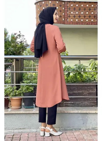 Moda Çizgi Desenli Tunik