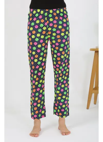 Kadın Penye Smile Desenli Tek Alt Pijama 27537