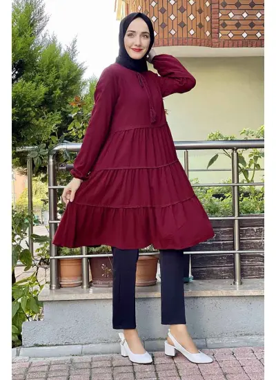 Moda Çizgi Desenli Tunik