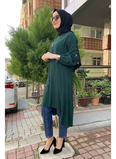 Moda Çizgi Desenli Tunik