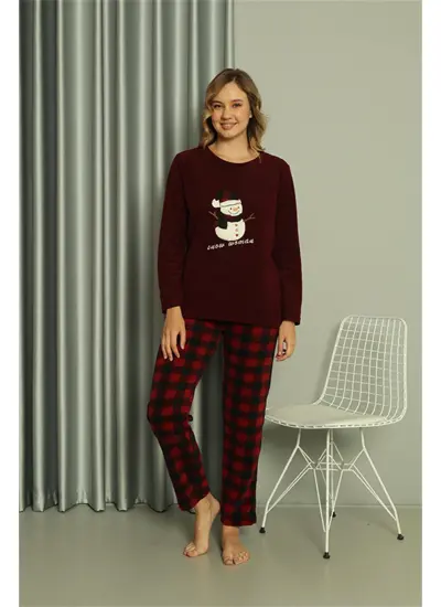 Moda Çizgi Welsoft Kadın Polar Sevgili Kombini Pijama Takımı 50120 Tek Takım Fiyatıdır