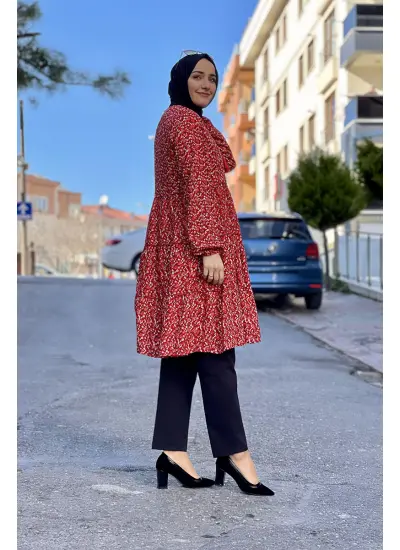 Moda Çizgi Desenli Tunik