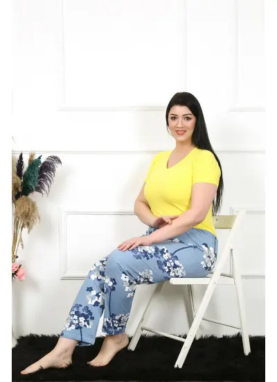 Kadın Pamuklu Büyük Beden Alt Pijama 27474