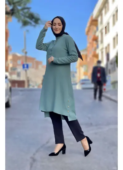 Moda Çizgi Desenli Tunik