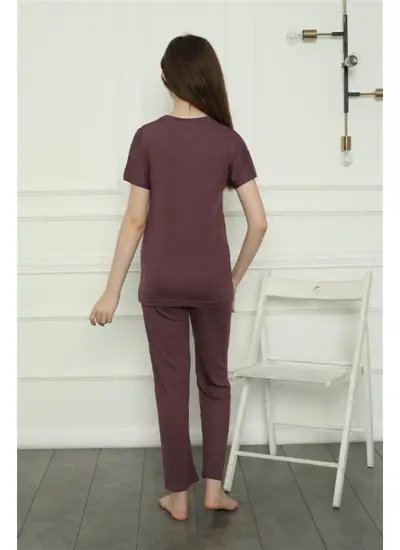 Moda Çizgi Kız Çocuk Penye Pijama Takım 20399