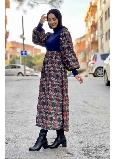 Moda Çizgi Tesettür Elbise