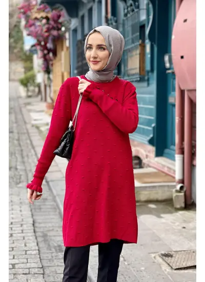 Moda Çizgi Triko Tunik