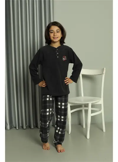 Erkek Çocuk WelSoft Polar Füme Pijama Takımı 20549