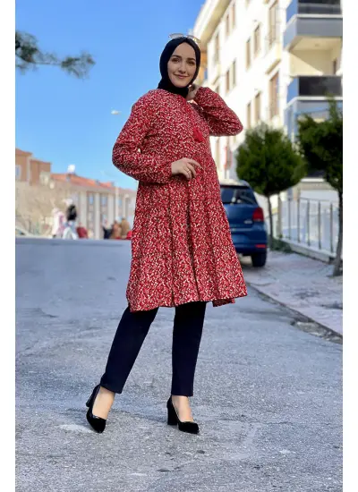 Moda Çizgi Desenli Tunik