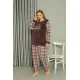 Welsoft Polar Kadın Büyük Beden Vizon Pijama Takımı 808040