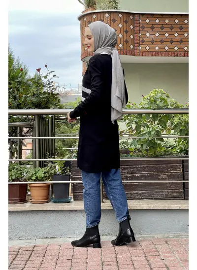 Moda Çizgi Triko Tunik