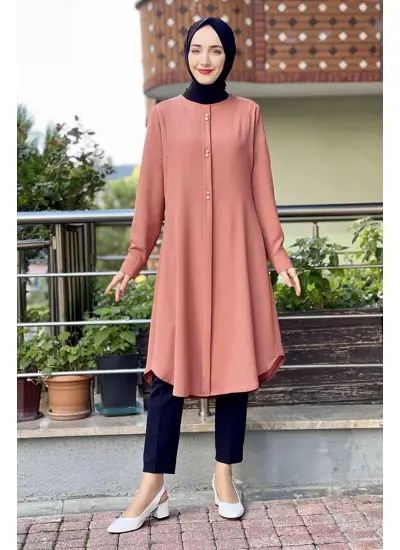 Moda Çizgi Desenli Tunik