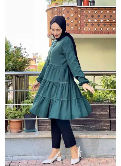 Moda Çizgi Desenli Tunik