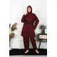 Büyük Beden Tesettür Mayo 7XL-8XL-9XL-10XL Bordo 55010